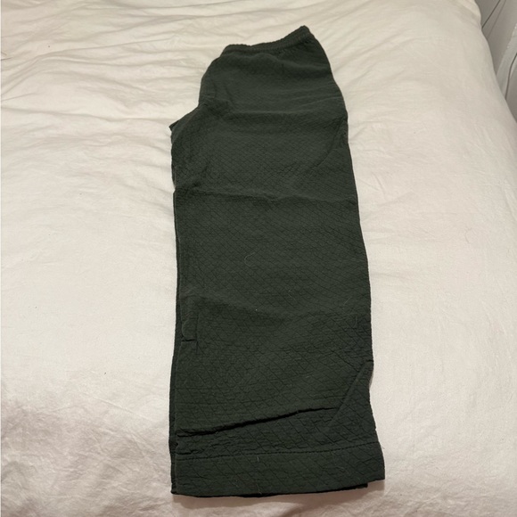 NWT - Madewell Pull On High Rise Tapered Pants in Diamond Jaquard Green - Size L - Picture 7 of 8